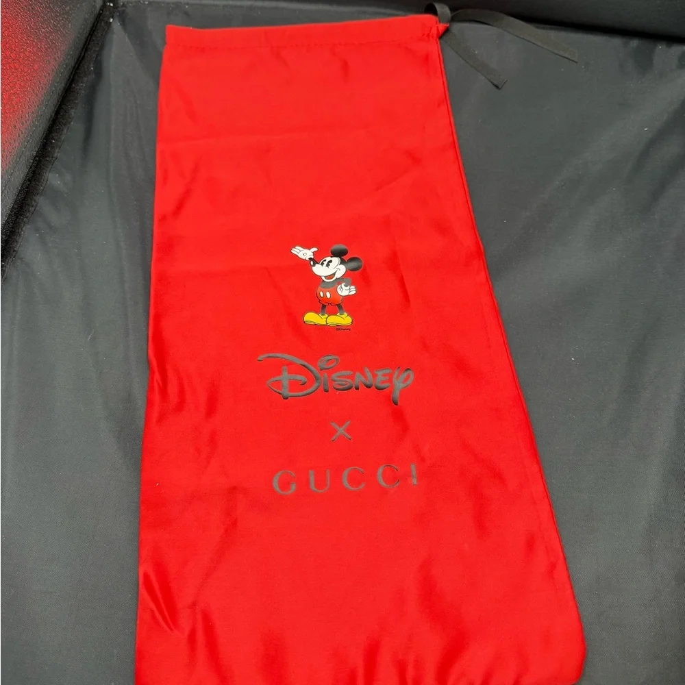 Gucci Red Mickey Mouse Drawstring Dust Bag preloved